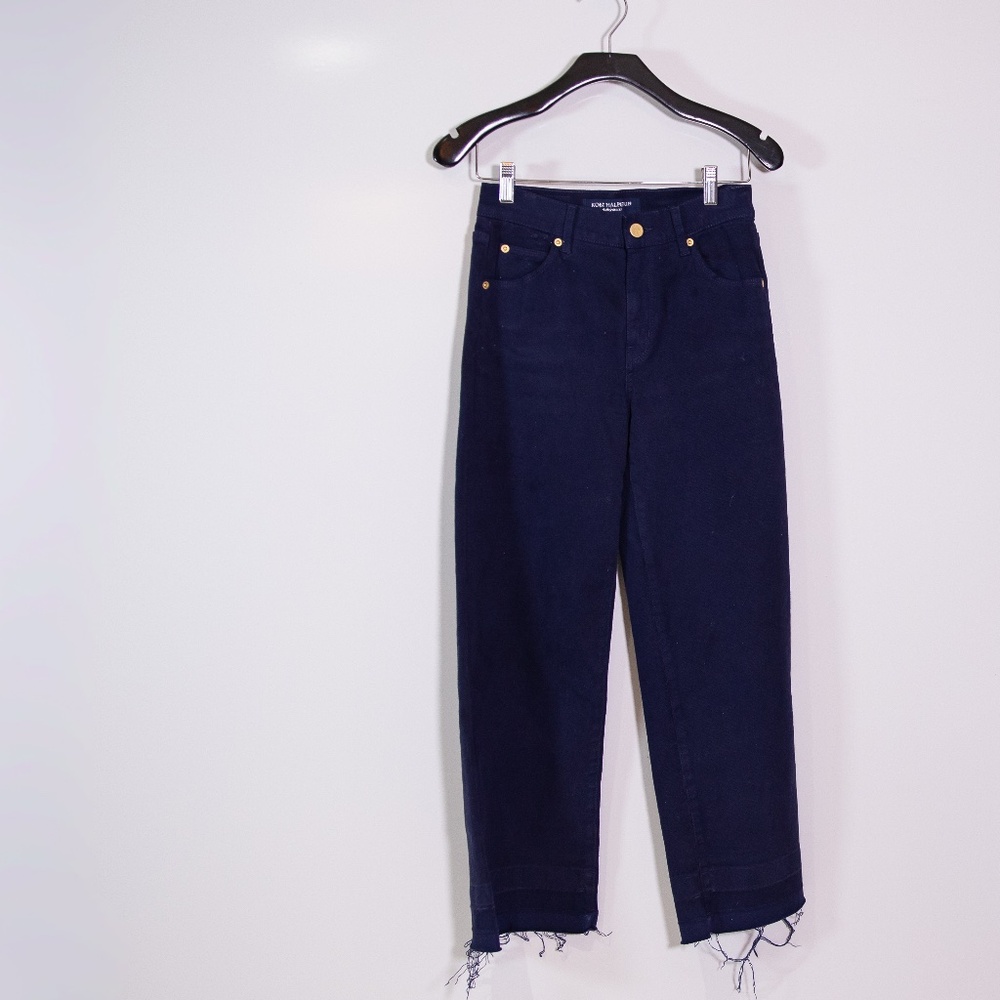 Kobi Halperin Rafaella High Rise Ankle Jeans Denim Cotton Stretch Midnight Wash
